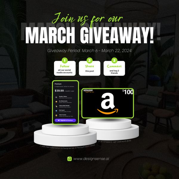 Join Us with DesignSense AI’s March Giveaway! - Gleam